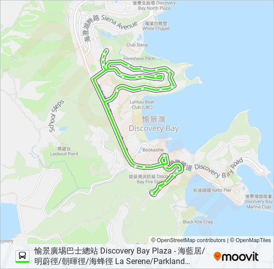 巴士N5/1/6的線路圖