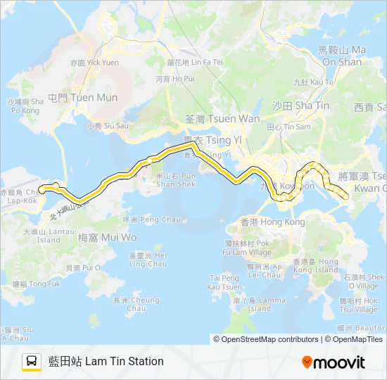 A22 Bus Line Map
