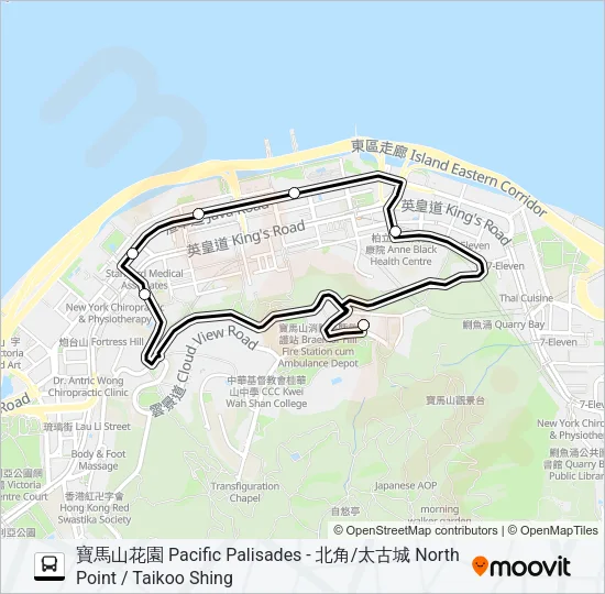 HR80 Bus Line Map