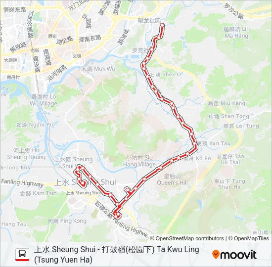 79K Bus Line Map