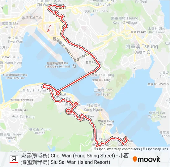 606 Bus Line Map