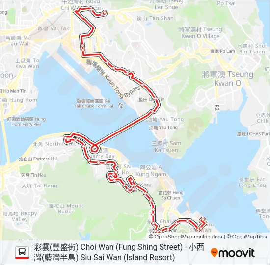 606 Bus Line Map