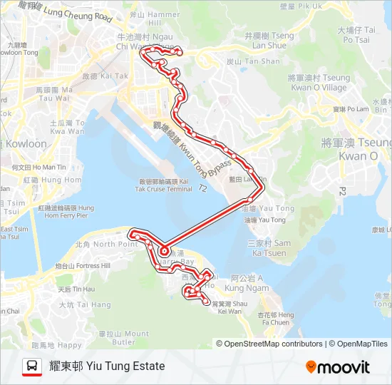 606A Bus Line Map