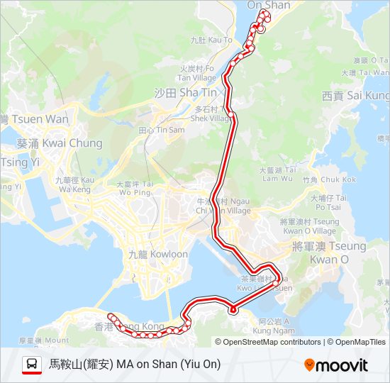 巴士681P的線路圖