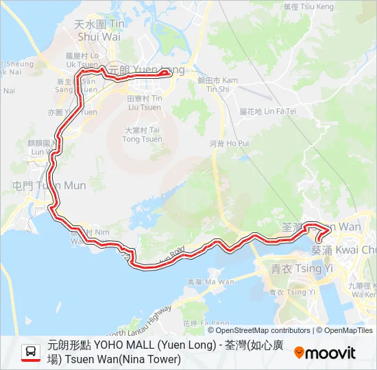 53 Bus Line Map