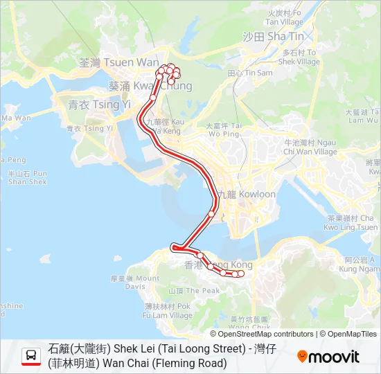 935 Bus Line Map