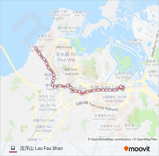 巴士K65的線路圖