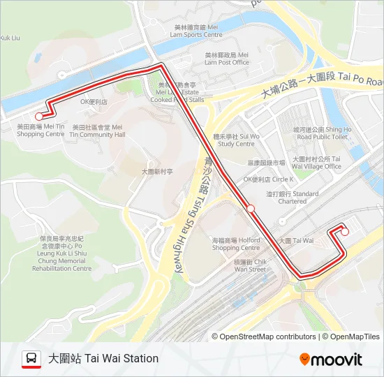 82B Bus Line Map