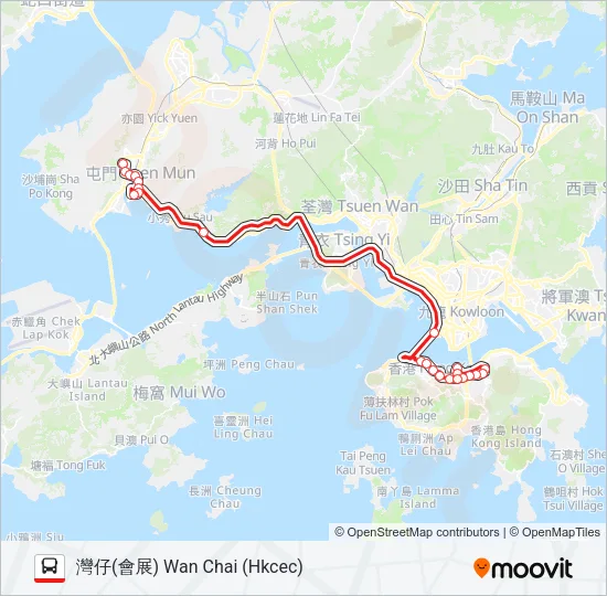 961 Bus Line Map