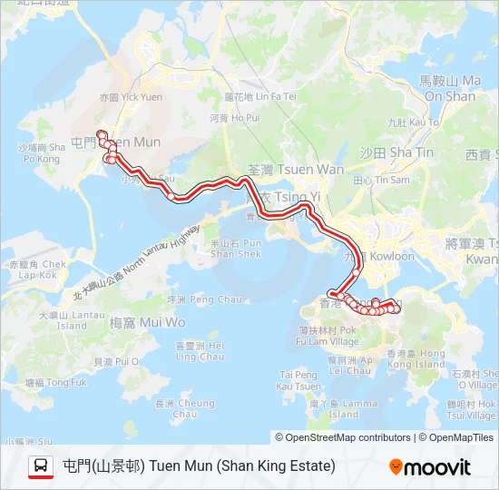 961 Bus Line Map