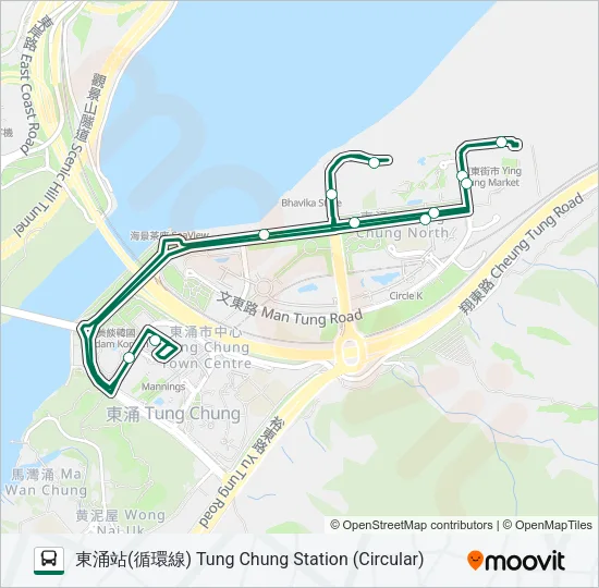 巴士37M的線路圖