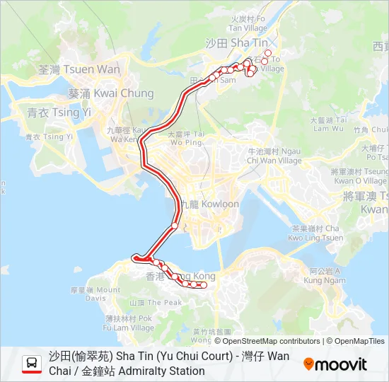 982X Bus Line Map