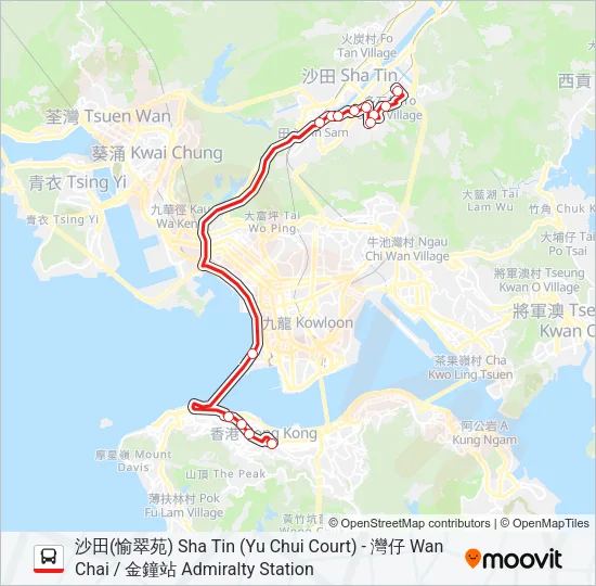 982X Bus Line Map