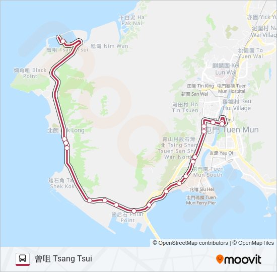 K52A bus Line Map