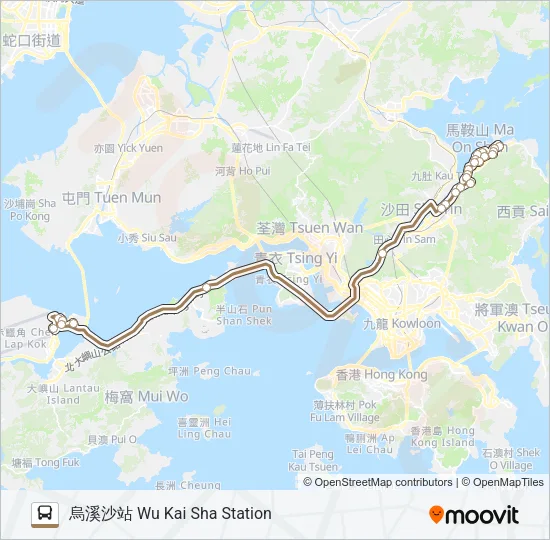巴士A41P的線路圖
