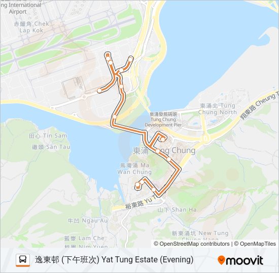 巴士S64C的線路圖