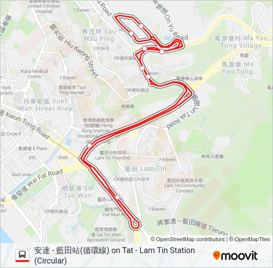213S Bus Line Map