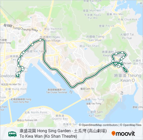 105S bus Line Map