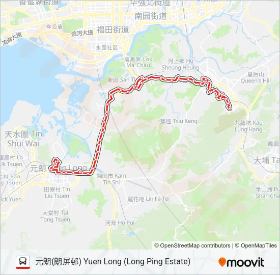 76K Bus Line Map