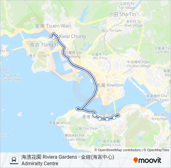 NR38 Bus Line Map