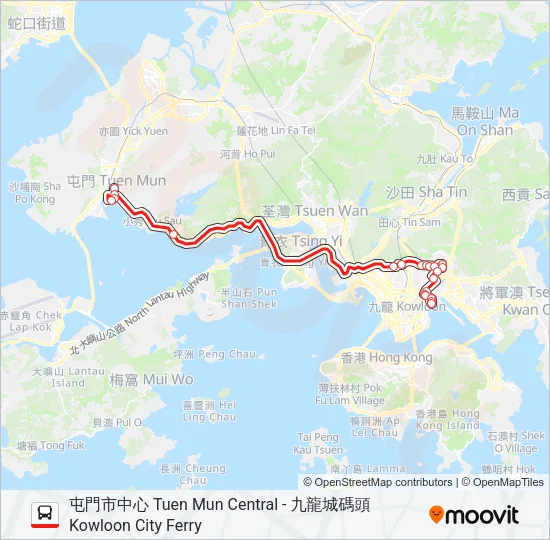 61X Bus Line Map