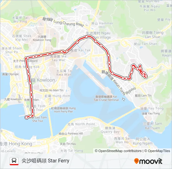 1A Bus Line Map