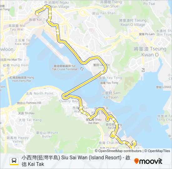 608P Bus Line Map