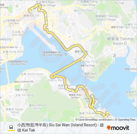 608P Bus Line Map