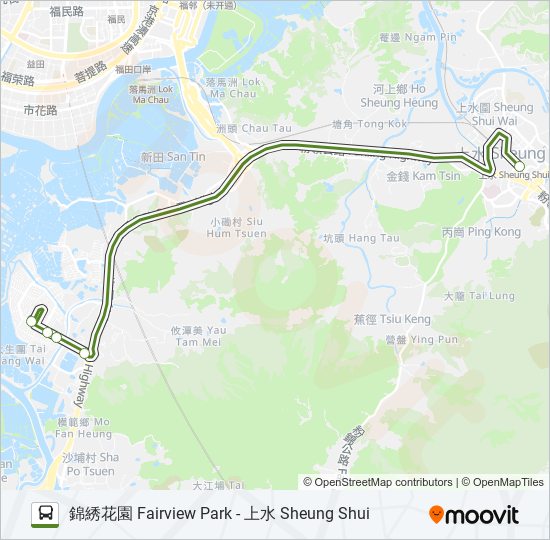 NR94 bus Line Map