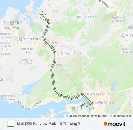 NR948 bus Line Map