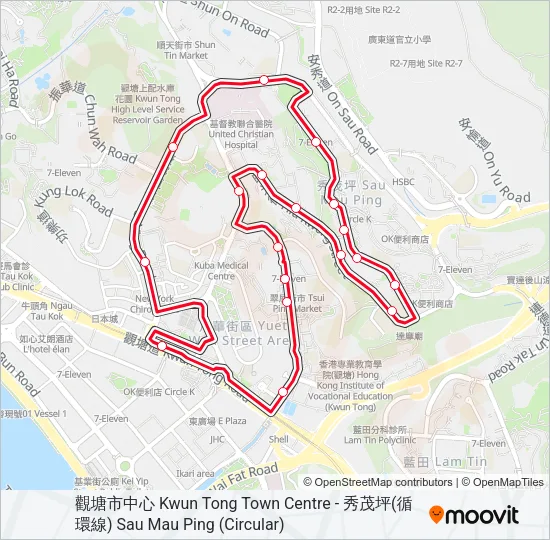 16 Bus Line Map