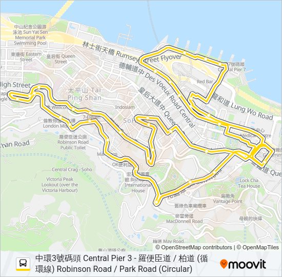巴士12的線路圖