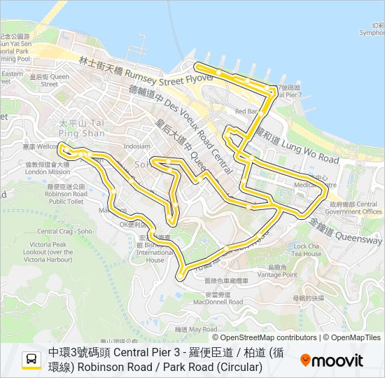 巴士12的線路圖