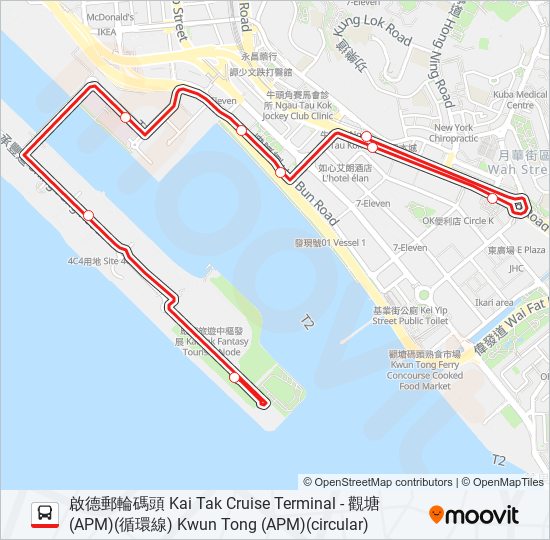 5R bus Line Map