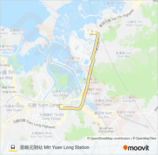NR914 Bus Line Map