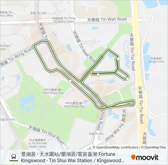 NR954 Bus Line Map