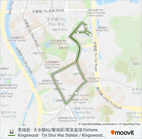 NR954 Bus Line Map