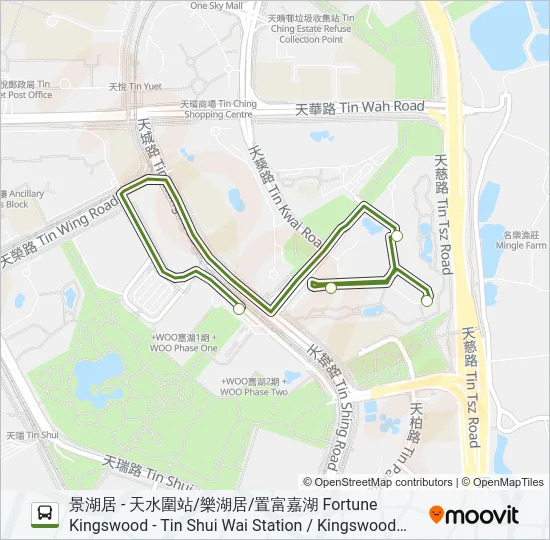 NR954 Bus Line Map