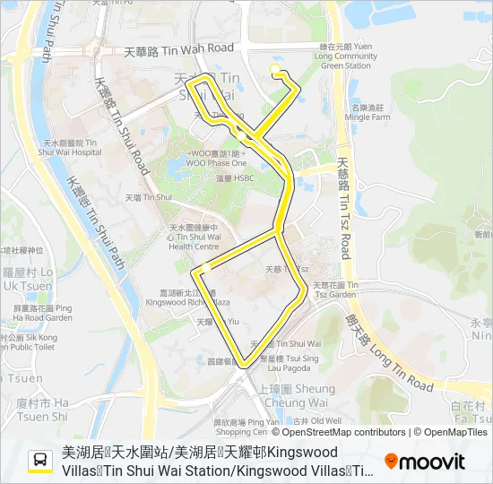 巴士NR956的線路圖