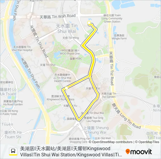 巴士NR956的線路圖