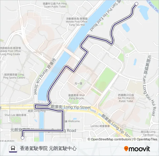 巴士元朗線的線路圖