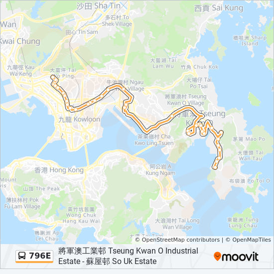 796E bus Line Map 796E bus Line Map