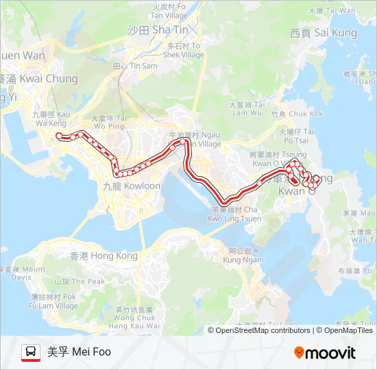 98S Bus Line Map