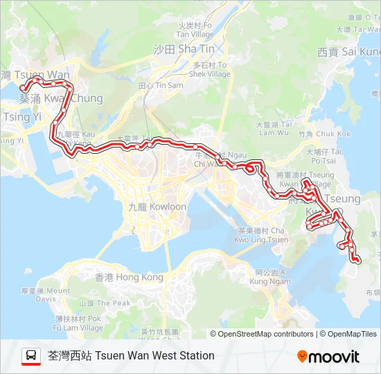 290X Bus Line Map