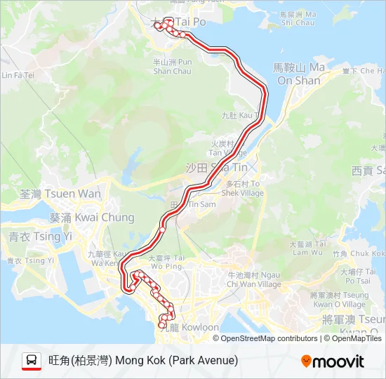 272E Bus Line Map