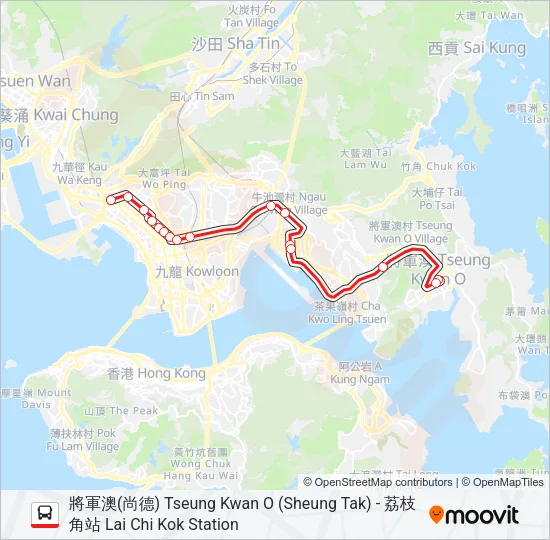 296P Bus Line Map