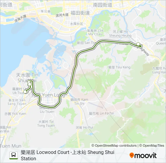 NR902 Bus Line Map