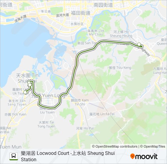 NR902 bus Line Map