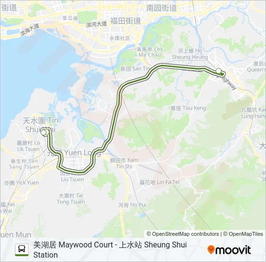 NR907 Bus Line Map