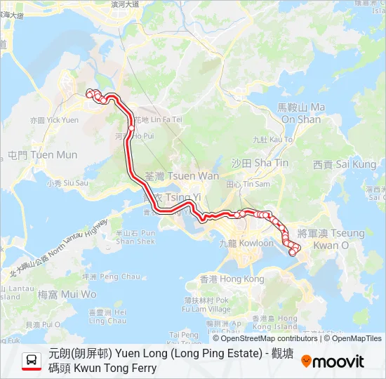 268A Bus Line Map